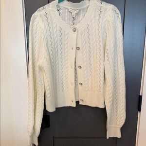 Chelsea & Violet Cream Cardigan Sweater